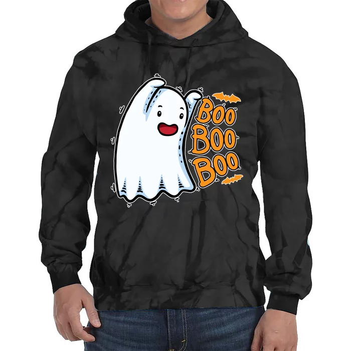 Boo Ghost Halloween Cute Tie Dye Hoodie