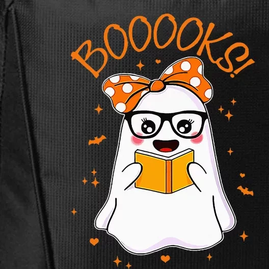 Booooks Ghost Halloween Teacher Book Library Reading City Backpack