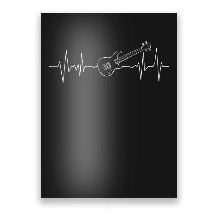 Bass Guitar Heartbeat Guitarist Bassist Musician Music Poster