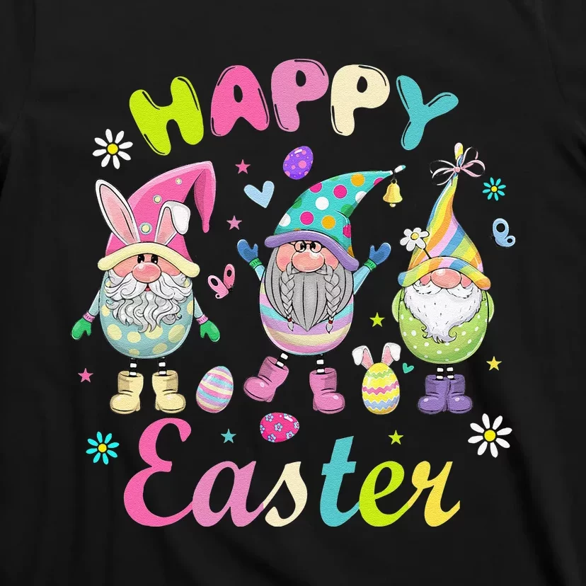 Bunny Gnome Hug Easter Eggs Happy Easter Day T-Shirt