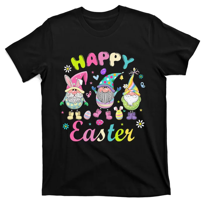 Bunny Gnome Hug Easter Eggs Happy Easter Day T-Shirt