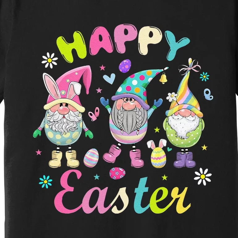 Bunny Gnome Hug Easter Eggs Happy Easter Day Premium T-Shirt