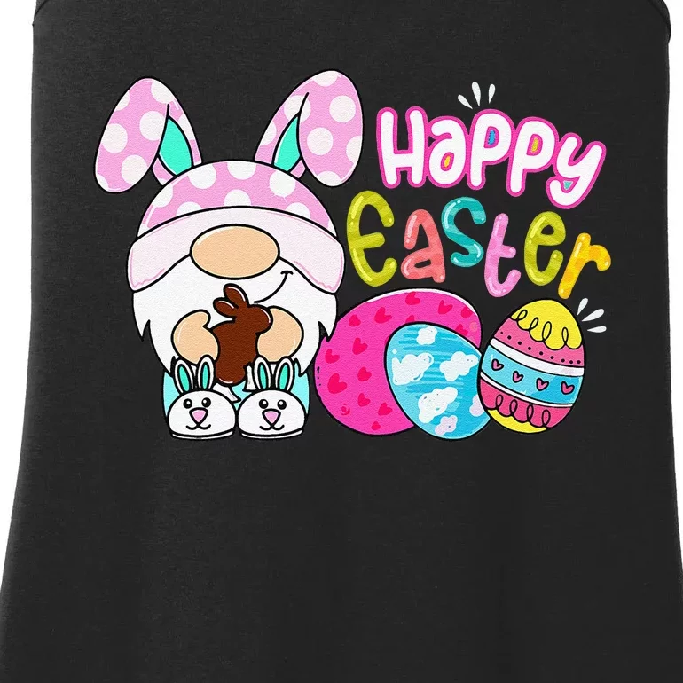 Bunny Gnome Hug Easter Eggs Hunting Happy Easter Day Gift Ladies Essential Tank