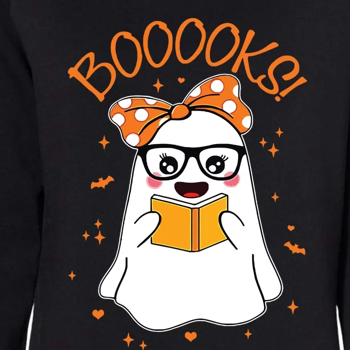 Booooks Ghost Halloween Women Teacher Book Library Reading Womens California Wash Sweatshirt