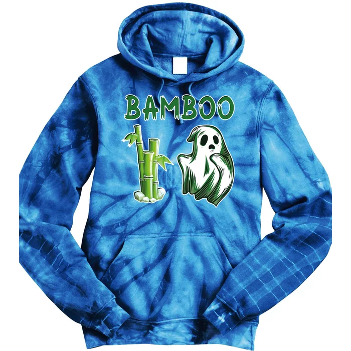 Bamboo Ghostly Halloween Ghost Plant Lover Halloween Gift Tie Dye Hoodie