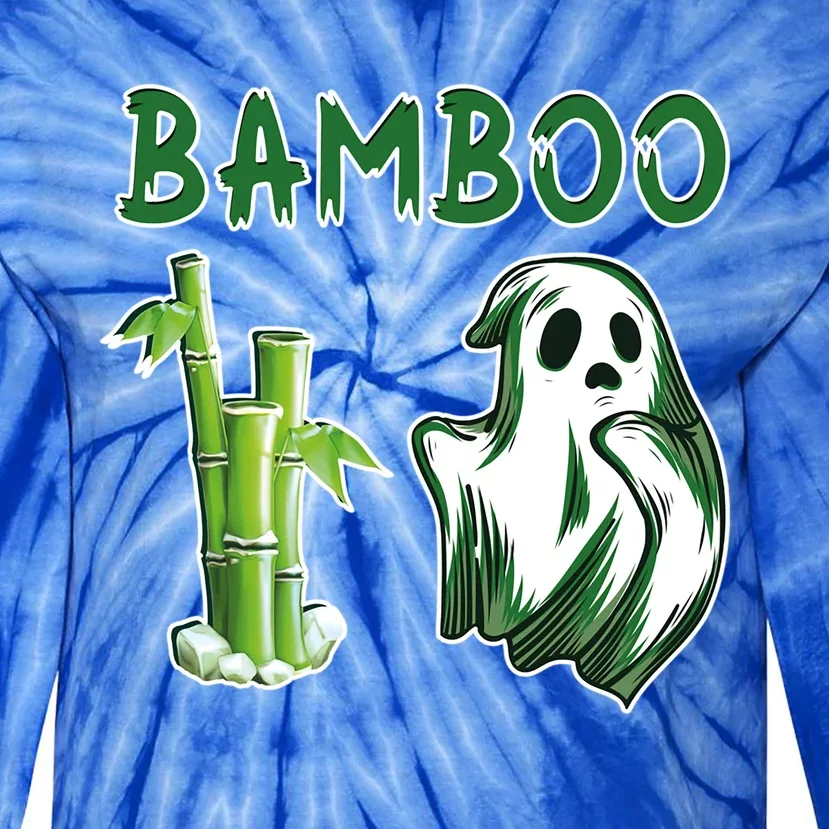 Bamboo Ghostly Halloween Ghost Plant Lover Halloween Gift Tie-Dye Long Sleeve Shirt