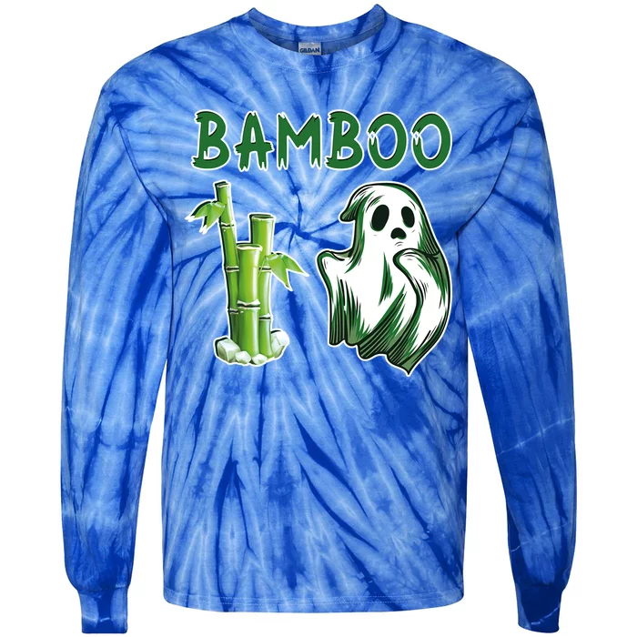 Bamboo Ghostly Halloween Ghost Plant Lover Halloween Gift Tie-Dye Long Sleeve Shirt