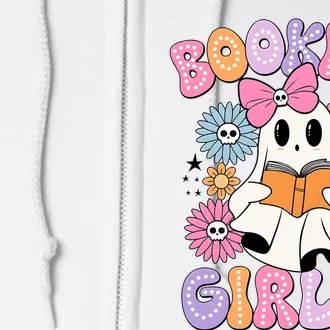 Bookish Girlie Halloween Book Lover Ghoul Ghost Full Zip Hoodie