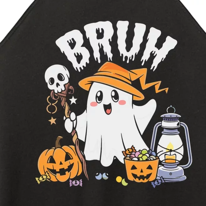 Bruh Ghost Halloween Cute Ghost Candy Women’s Perfect Tri Rocker Tank