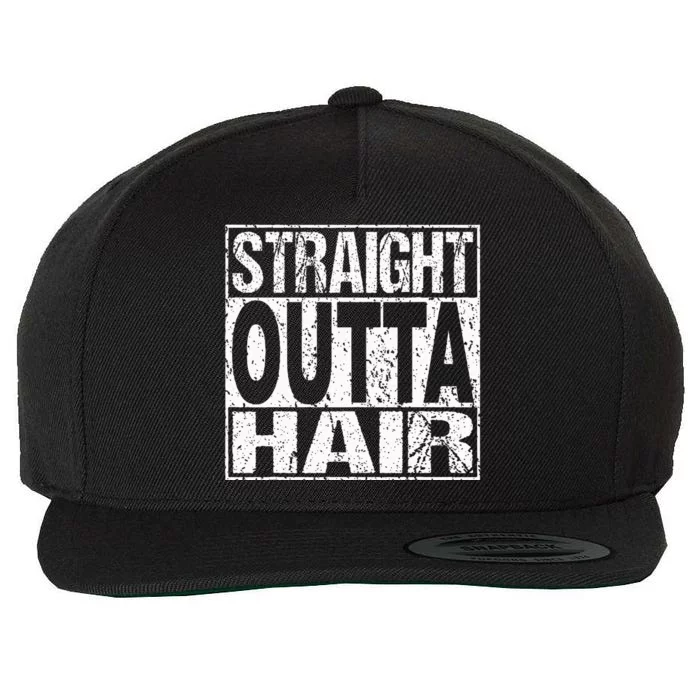 Bald Guy Hair Loss Baldness Wool Snapback Cap