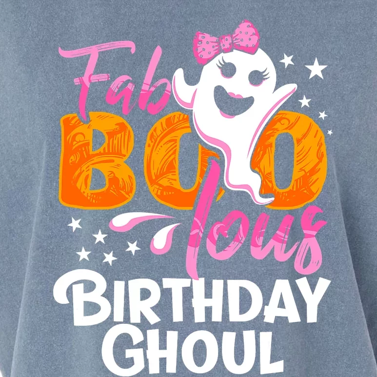 Birthday Ghoul Halloween Girl Fab BOO Lous Fabolous Garment-Dyed Women's Muscle Tee