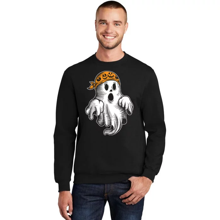 Boo Ghost Halloween Graphic Tall Sweatshirt