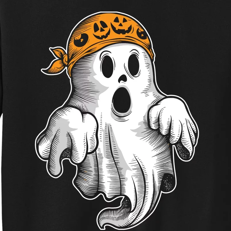 Boo Ghost Halloween Graphic Tall Sweatshirt