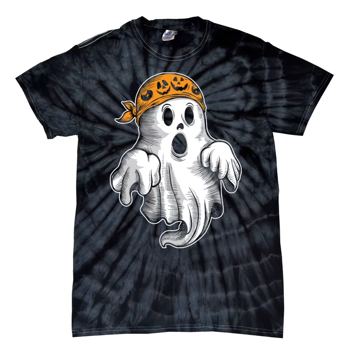 Boo Ghost Halloween Graphic Tie-Dye T-Shirt