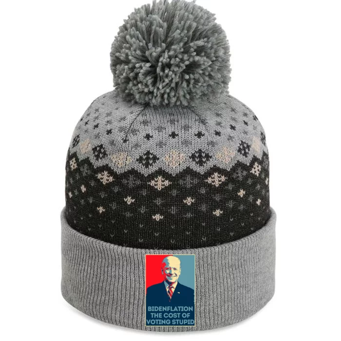 Bidenflation Gift Inflation Gas Prices Gift Biden Gift The Baniff Cuffed Pom Beanie