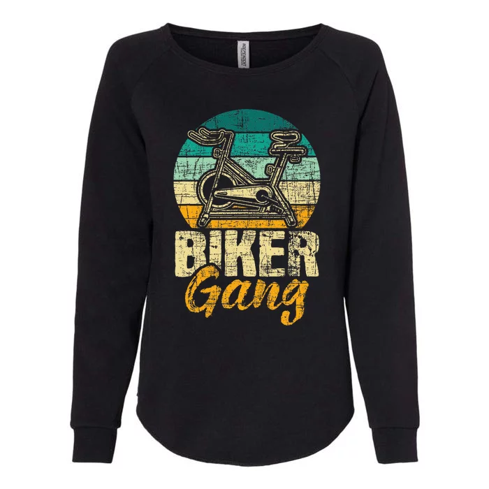 Biker Gang Indoor Bicycle Gym Cycling Lover Womens California Wash Sweatshirt