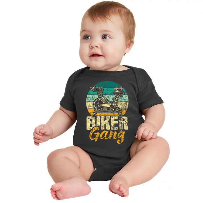 Biker Gang Indoor Bicycle Gym Cycling Lover Baby Bodysuit