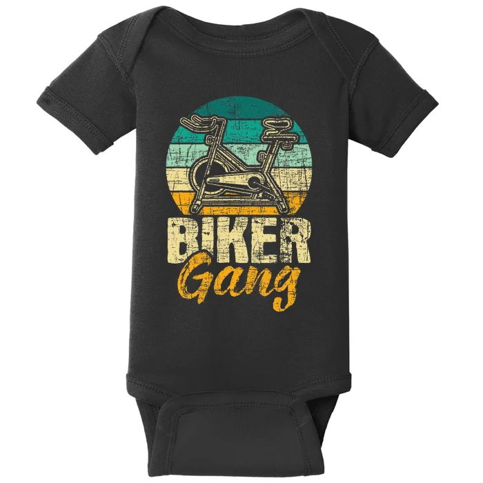 Biker Gang Indoor Bicycle Gym Cycling Lover Baby Bodysuit