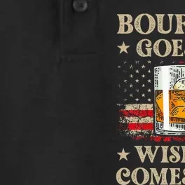 Bourbon Goes In Wisdom Comes Out Funny Drinking Dry Zone Grid Performance Polo