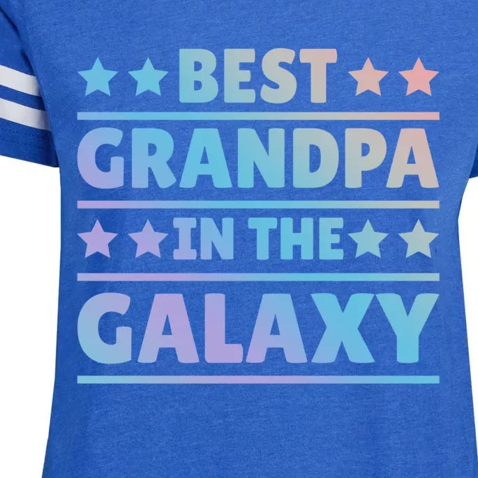 Best Grandpa In The Galaxy Cool Gift Enza Ladies Jersey Football T-Shirt