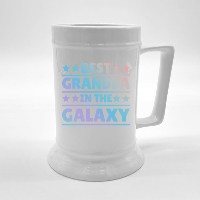 Best Grandpa In The Galaxy Cool Gift Front & Back Beer Stein