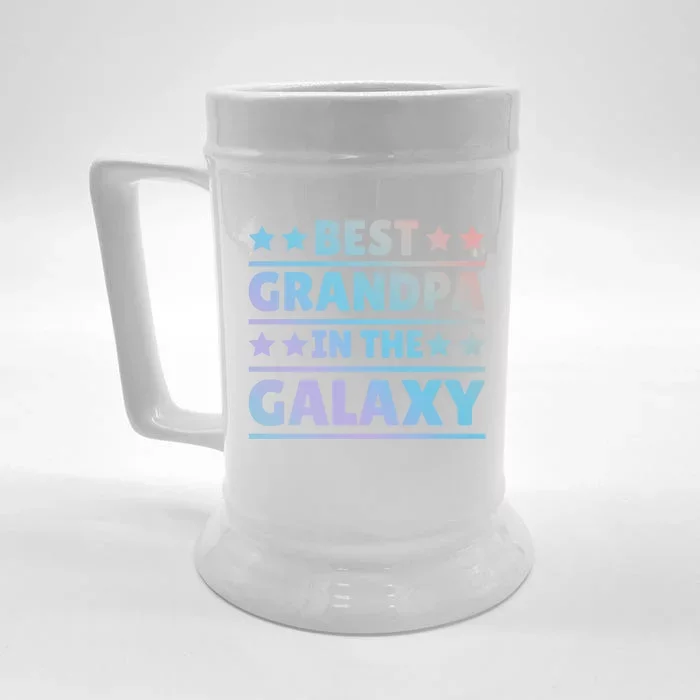 Best Grandpa In The Galaxy Cool Gift Front & Back Beer Stein