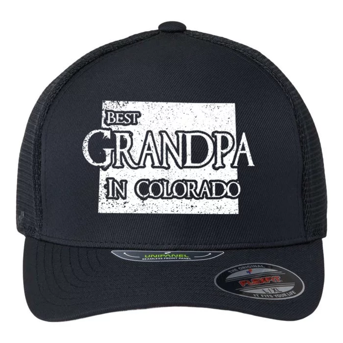 Best Grandpa In Colorado Funny Grandpa Gift Flexfit Unipanel Trucker Cap