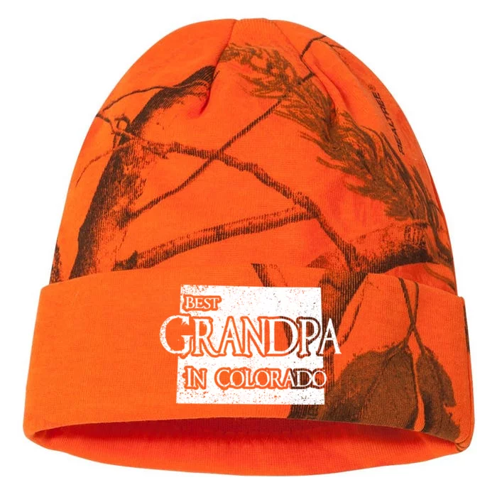 Best Grandpa In Colorado Funny Grandpa Gift Kati - 12in Camo Beanie