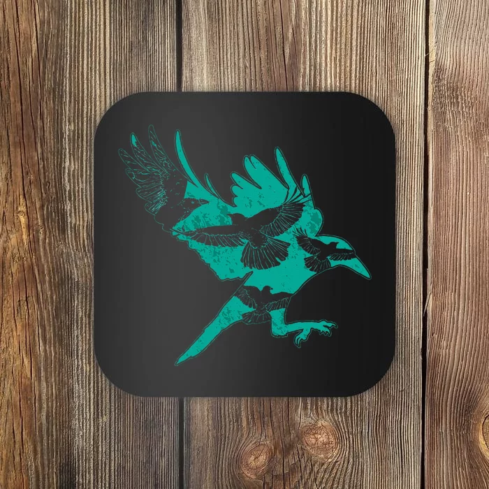 Bird Gift Idea Raven Crow Coaster