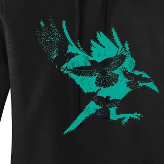 Bird Gift Idea Raven Crow Women's Pullover Hoodie