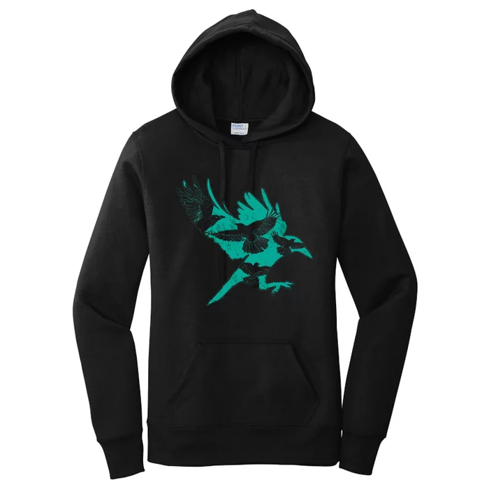 Bird Gift Idea Raven Crow Women's Pullover Hoodie