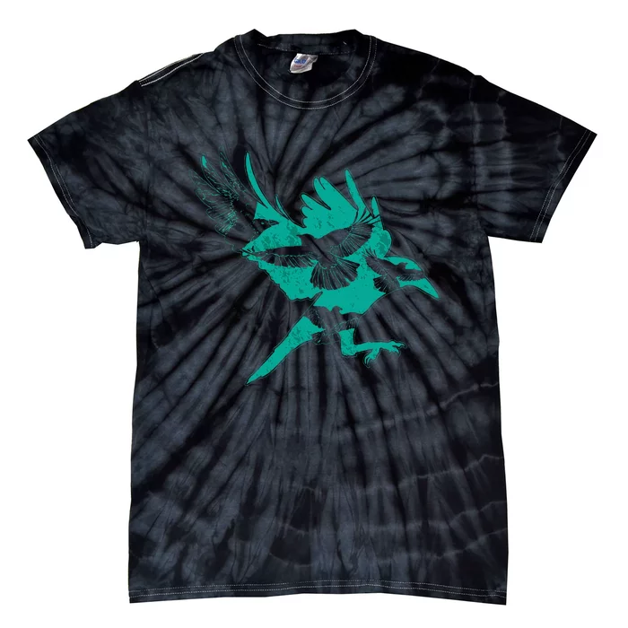 Bird Gift Idea Raven Crow Tie-Dye T-Shirt