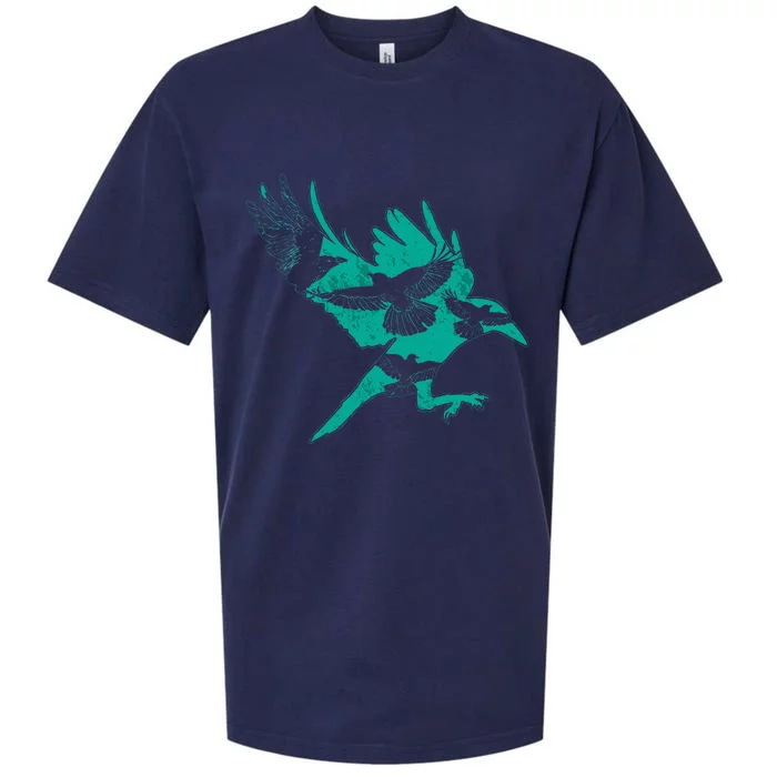 Bird Gift Idea Raven Crow Sueded Cloud Jersey T-Shirt