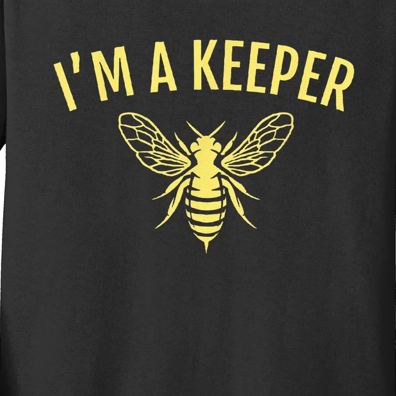 Beekeeper Gift Im A Bee Keeper Kids Long Sleeve Shirt