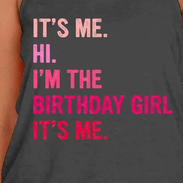 Birthday Girl Its Me Hi Im The Birthday Its Me Women's Knotted Racerback Tank