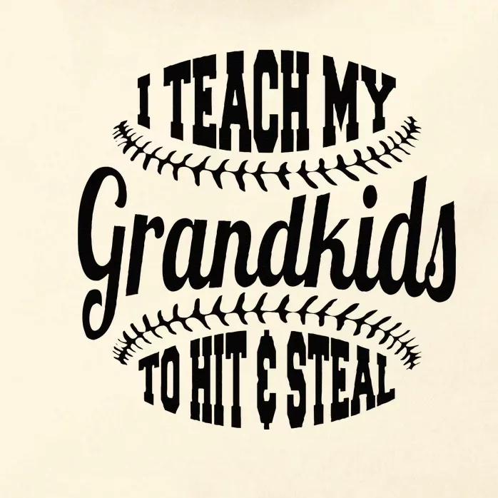 Baseball Grandpa I Teach My Grandkids To Hit And Steal Zip Tote Bag