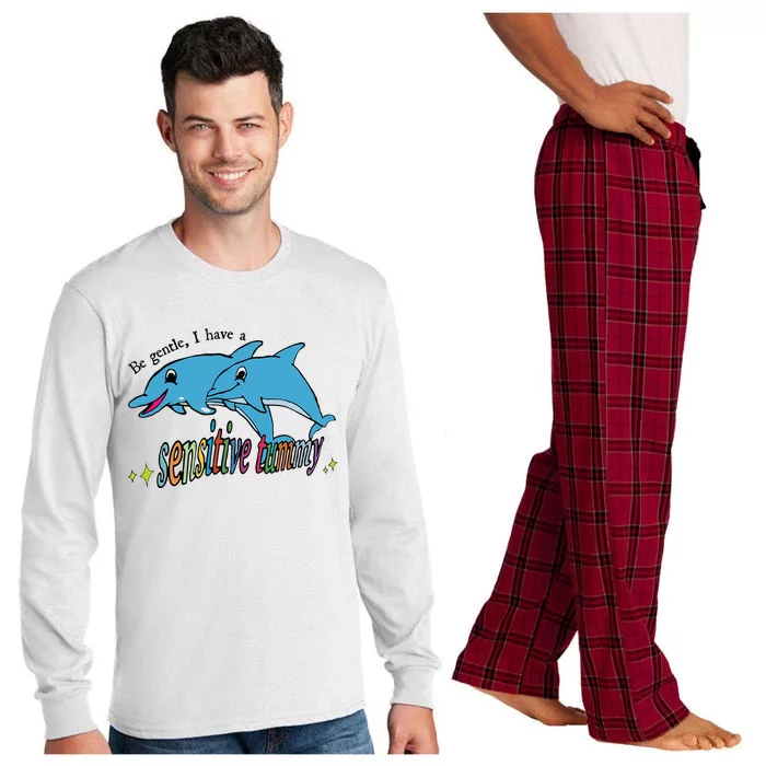 Be Gentle I Have A Sensitive Tummy Stomachache IBS Survivor Long Sleeve Pajama Set