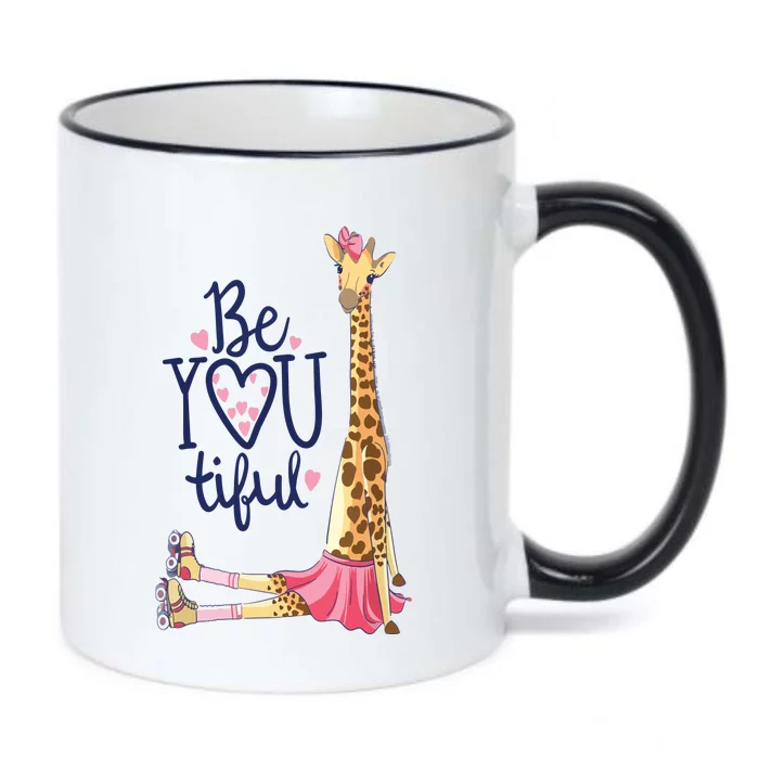 Beautiful Giraffe | Inspire Be You Giraffe Animal Black Color Changing Mug