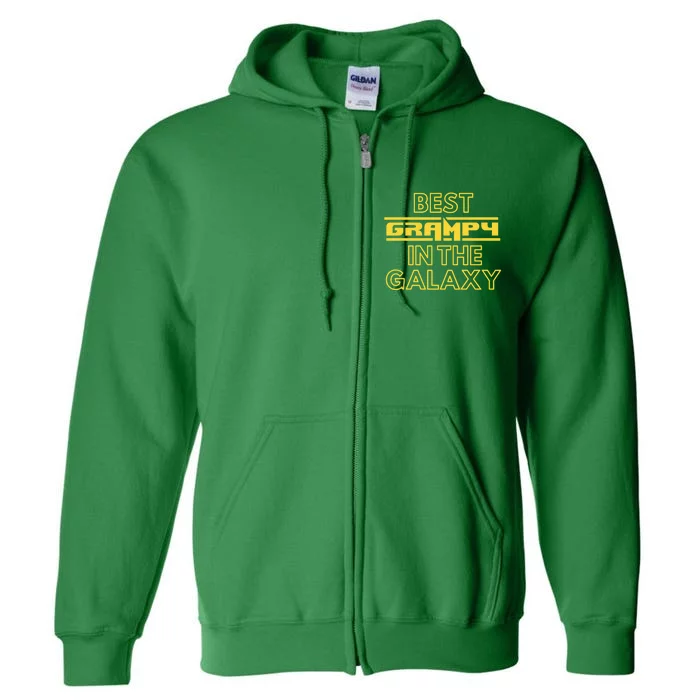 Best Grampy In The Galaxy Cute Family Gift Idea For Dad Full Zip Hoodie