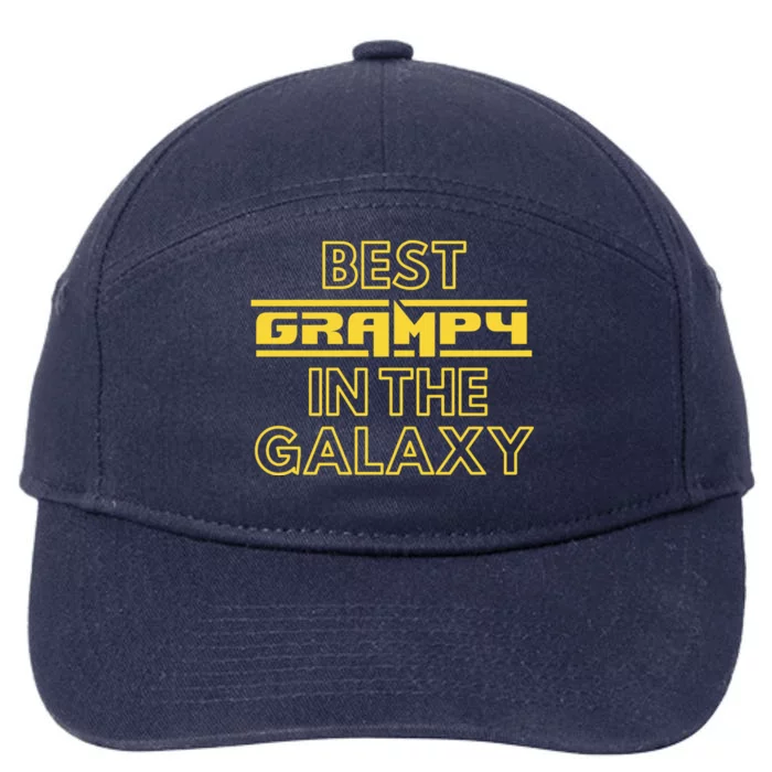 Best Grampy In The Galaxy Cute Family Gift Idea For Dad 7-Panel Snapback Hat