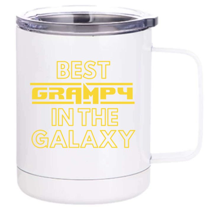 Best Grampy In The Galaxy Cute Family Gift Idea For Dad Front & Back 12oz Stainless Steel Tumbler Cup