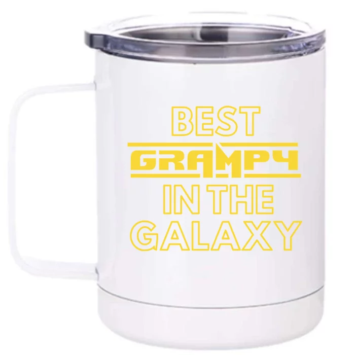 Best Grampy In The Galaxy Cute Family Gift Idea For Dad Front & Back 12oz Stainless Steel Tumbler Cup