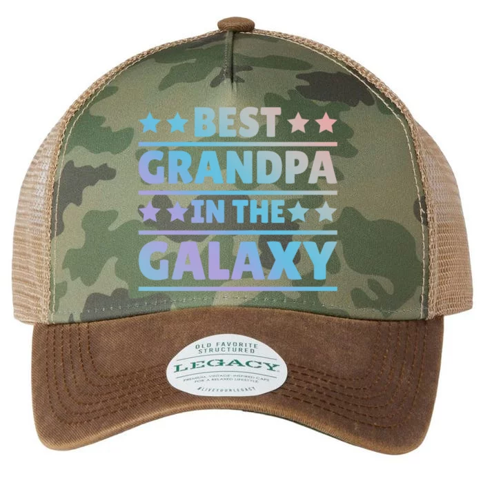 Best Grandpa In The Galaxy Cool Gift Legacy Tie Dye Trucker Hat