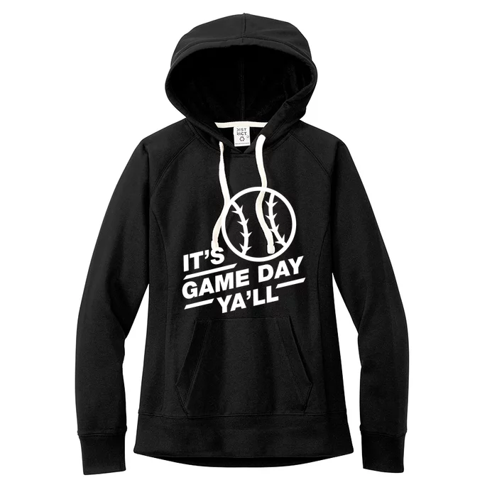 Baseball Gift It's Game Day Ya'll Gift Women's Fleece Hoodie