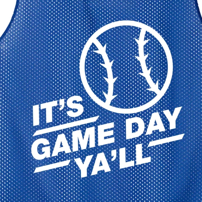 Baseball Gift It's Game Day Ya'll Gift Mesh Reversible Basketball Jersey Tank