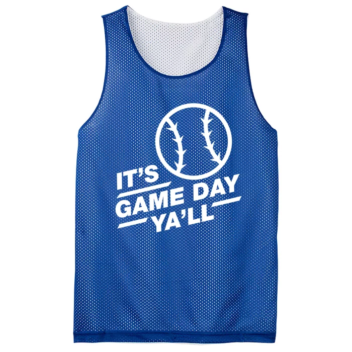 Baseball Gift It's Game Day Ya'll Gift Mesh Reversible Basketball Jersey Tank