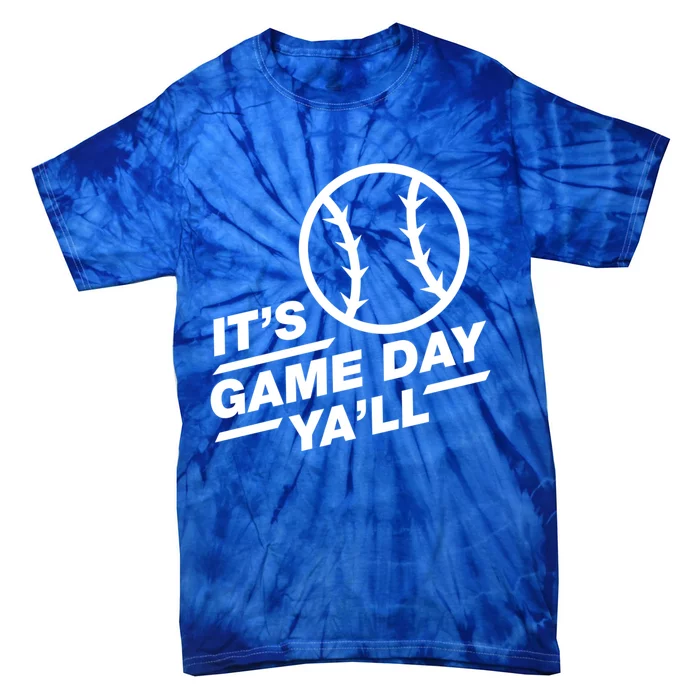 Baseball Gift It's Game Day Ya'll Gift Tie-Dye T-Shirt