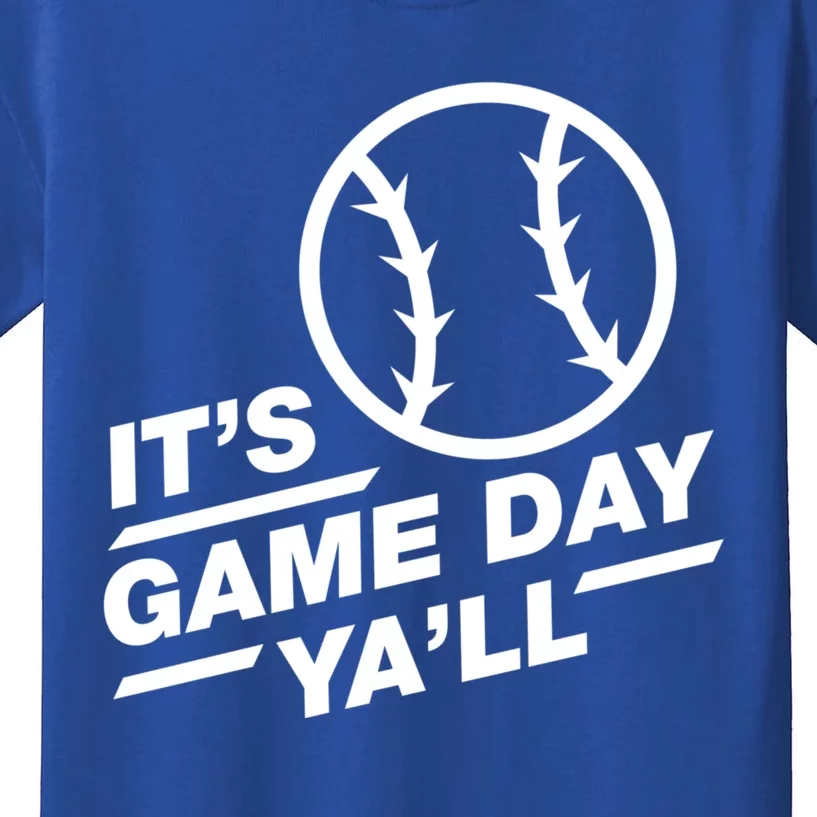 Baseball Gift It's Game Day Ya'll Gift Kids T-Shirt