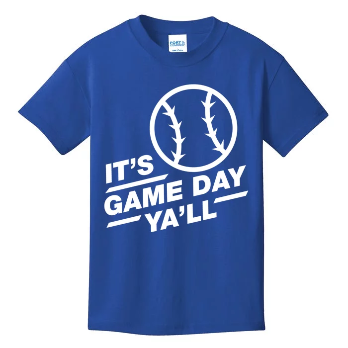 Baseball Gift It's Game Day Ya'll Gift Kids T-Shirt