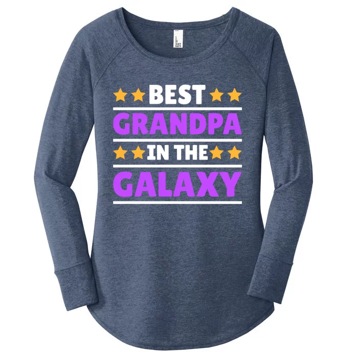 Best Grandpa In The Galaxy Gift Women's Perfect Tri Tunic Long Sleeve Shirt